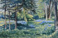 BLUE BELLS IN THE WOODS by Coralie de Burgh Kinahan at Ross's Online Art Auctions