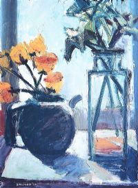 FLOWERS & TEAPOT by Brian Ballard RUA at Ross's Online Art Auctions