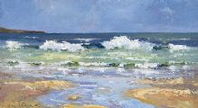 DOWNHILL ACROSS TO INISHOWEN by Jim Holmes at Ross's Online Art Auctions