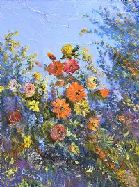 STILL LIFE, FLOWERS by David Overend at Ross's Online Art Auctions