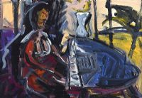 BLUE BABY GRAND by Hugh McIlfatrick at Ross's Online Art Auctions
