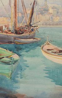 THE HARBOUR by L. Morgan Browne at Ross's Online Art Auctions