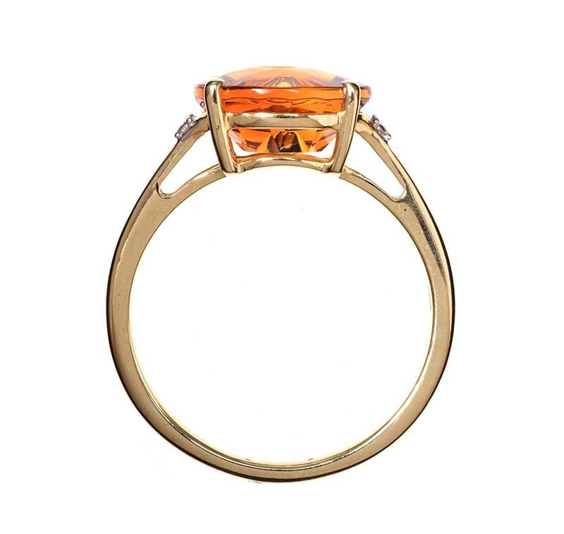 orange gems solid ring