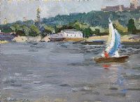 OUT SAILING by Russian School at Ross's Online Art Auctions