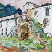 OLD FARM ON THE SHORE OF LOUGH FOYLE by Jane Turner at Ross's Online Art Auctions