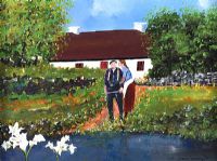 IRISH COTTAGE GALWAY, THE QUIET MAN by Sean Lorinyenko at Ross's Online Art Auctions