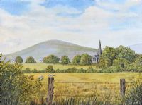 CHURCH ACROSS THE FIELD by T.M. Lovell at Ross's Online Art Auctions