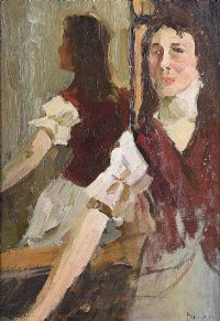 THE ARTIST'S WIFE by Piotr Borisivitch Khrohoryatkin at Ross's Online Art Auctions