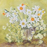 STILL LIFE WITH DAFFODILS by Geraldine M. O'Brien at Ross's Online Art Auctions