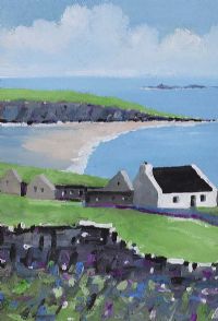 COTTAGES, COUNTY KERRY by Sean Lorinyenko at Ross's Online Art Auctions