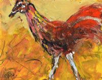 RED ROOSTER by Rachel Grainger Hunt at Ross's Online Art Auctions