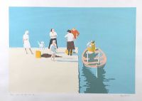 WHEN THE BOAT COMES IN by David Evans RUA at Ross's Online Art Auctions