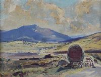 TRAVELLERS ON THE ROAD TO ACHILL by Anne Primrose Jury HRUA at Ross's Online Art Auctions