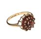 9CT GOLD GARNET CLUSTER RING at Ross's Online Art Auctions