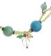 STERLING SILVER PERIDOT, TURQUOISE, FREHWATER PEARL BRACELET at Ross's Online Art Auctions