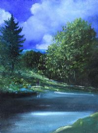 PATHWAY TO BLUE STACKS, THE RIVER ESKE by Sean Lorinyenko at Ross's Online Art Auctions