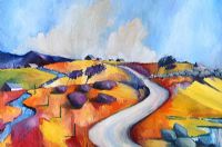 THE WINDING ROAD by Derek Melville at Ross's Online Art Auctions