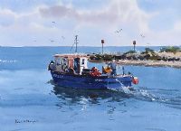 HEADING FOR OPEN SEA by Kenny Hayes at Ross's Online Art Auctions