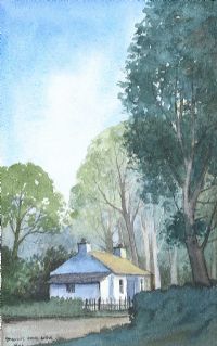 COTTAGE BY THE TREES by Dennis Orme Shaw at Ross's Online Art Auctions