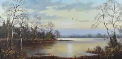 FLYING HOME AT DUSK by Wendy Reeves at Ross's Online Art Auctions