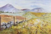 MOUNTAINS, WEST OF IRELAND by Sara McNeill at Ross's Online Art Auctions