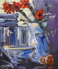 STILL LIFE, VASE OF FLOWERS by Terence Crosby at Ross's Online Art Auctions