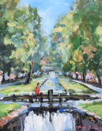 GRAND CANAL, DUBLIN by Marie Devlin at Ross's Online Art Auctions