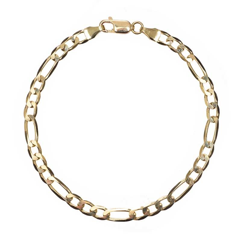 PreOwned 9ct Gold Figaro Bracelet  Claytons Jewellers