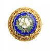14CT GOLD MOSAIC BROOCH at Ross's Online Art Auctions