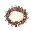 ROSE GOLD-TONE PEARL AND GARNET BROOCH at Ross's Online Art Auctions