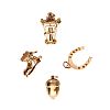 COLLECTION OF FIVE 9CT GOLD CHARMS at Ross's Online Art Auctions