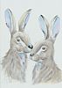 STARTLED HARES by Anne Jolivet at Ross's Online Art Auctions