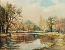 SPRING REFLECTIONS, RIVER LAGAN by Allan Ardies at Ross's Online Art Auctions