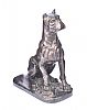 BRONZE SEATED DOG FIGURE at Ross's Online Art Auctions