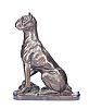 BRONZE SEATED DOG FIGURE at Ross's Online Art Auctions
