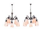 PAIR OF VINTAGE FIVE BRANCH CHANDELIERS at Ross's Online Art Auctions