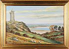 SCRABO TOWER & STRANGFORD LOUGH by Vittorio Cirefice at Ross's Online Art Auctions