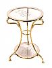 VINTAGE BRASS & GLASS LAMP TABLE at Ross's Online Art Auctions