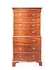 FINE MAHOGANY SERPENTINE FRONT CHEST ON CHEST at Ross's Online Art Auctions