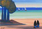 ON THE BEACH by J.P. Rooney at Ross's Online Art Auctions