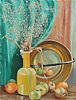 STILL LIFE APPLES & YELLOW VASE by Evelyn C. Ainsworth at Ross's Online Art Auctions