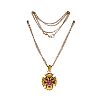 9CT GOLD GUARD CHAIN & GOLD-TONE PENDANT at Ross's Online Art Auctions