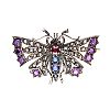 18CT GOLD & STERLING SILVER MULTI-GEM BUTTERFLY BROOCH at Ross's Online Art Auctions