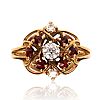 14CT GOLD RUBY & DIAMOND RING at Ross's Online Art Auctions