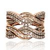 9CT ROSE GOLD DIAMOND BAND at Ross's Online Art Auctions