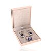 COSTUME PURPLE STONE RING & EARRING SET at Ross's Online Art Auctions