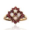 9CT GOLD OPAL & RUBY RING at Ross's Online Art Auctions