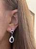 STERLING SILVER CUBIC ZIRCONIA & BLUE STONE EARRINGS at Ross's Online Art Auctions