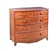 GEORGIAN MAHOGANY BOW FRONT CHEST OF DRAWERS at Ross's Online Art Auctions