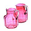 PAIR OF VICTORIAN RUBY GLASS JUGS at Ross's Online Art Auctions